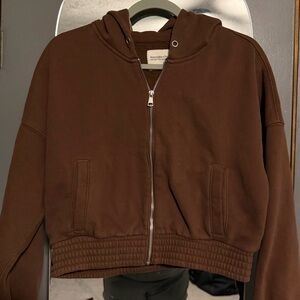 Abercrombie & Fitch Rust Brown Zip Hoodie